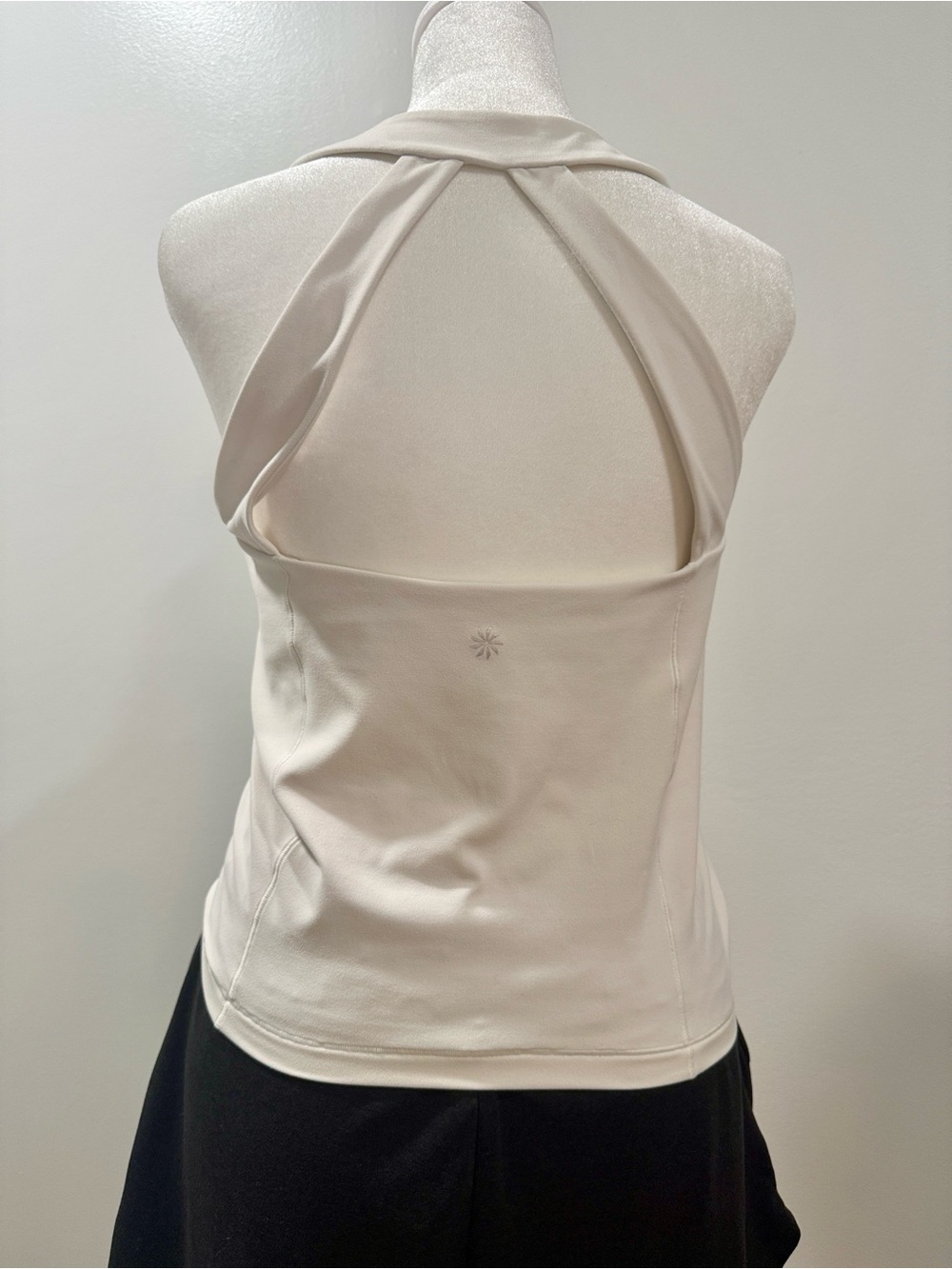 Athleta White Halter-Style Open Back Tank